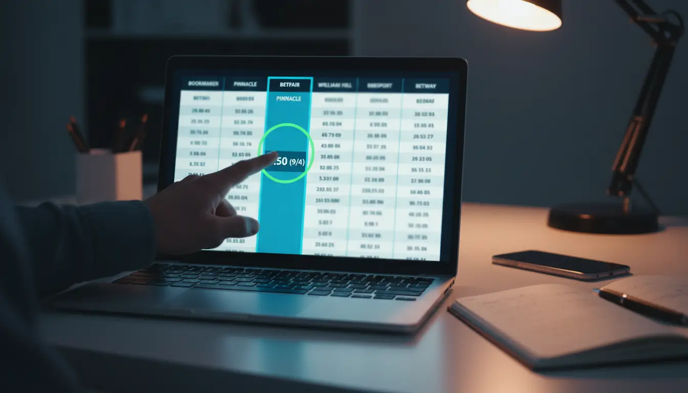Confronto di quote tra diversi bookmaker su schermo
