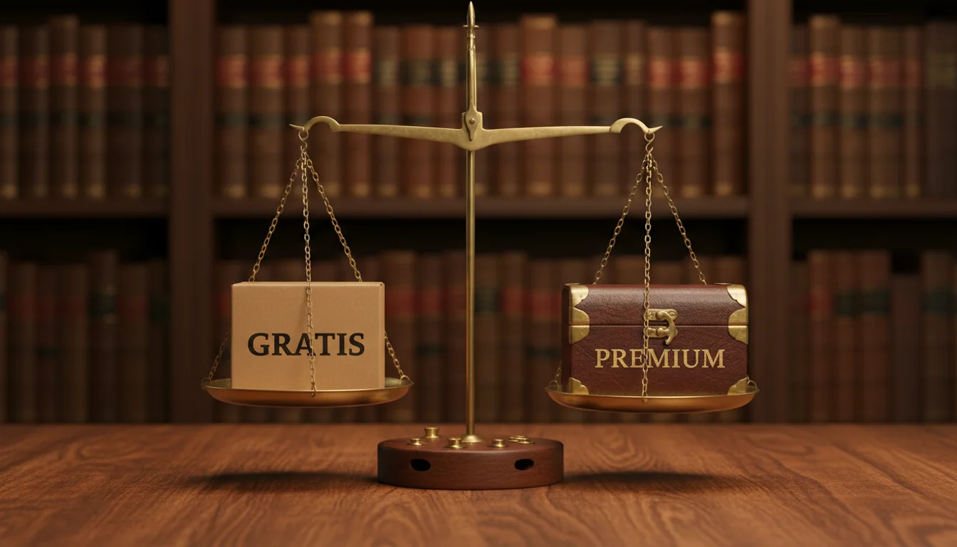 Bilancia che confronta opzione gratuita e premium per pronostici calcio