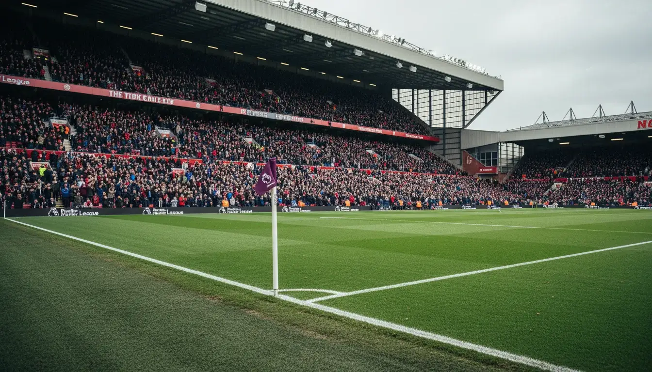 Pronostici Premier League: stadio inglese gremito di tifosi durante partita di calcio